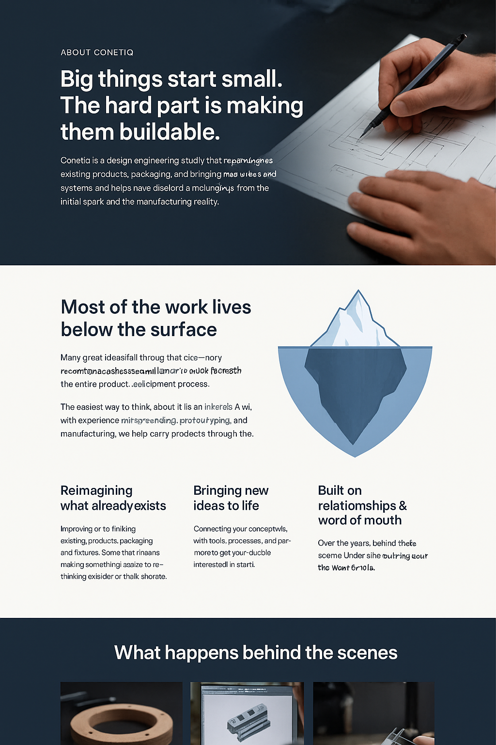 Close-up of a machined or fabricated component on a dark work surface.